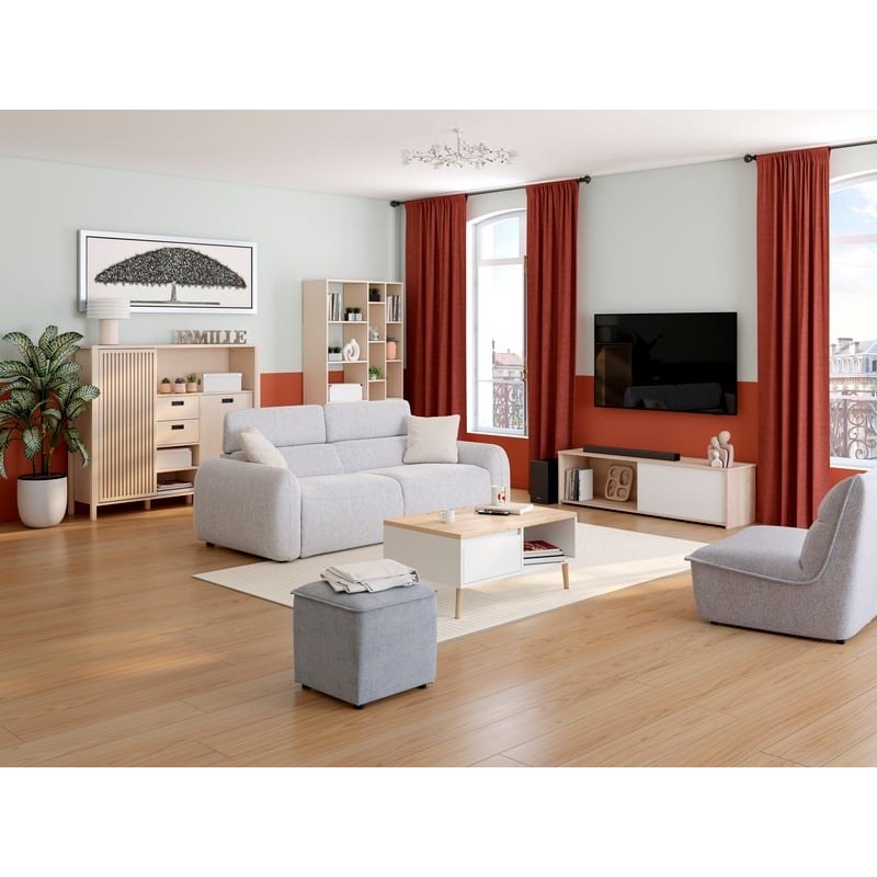 Meuble tv coloris bicolore 155 cm  TOMY 2