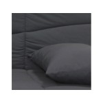 Banquette lit clic clac couchage Régulier  PORTO déhoussable Gris anthracite