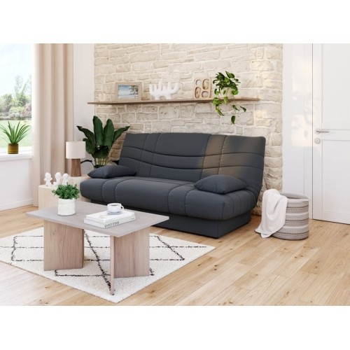 Banquette lit clic clac couchage Régulier  PORTO déhoussable Gris anthracite