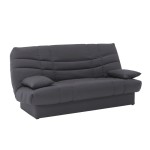 Banquette lit clic clac couchage Régulier  PORTO déhoussable Gris anthracite