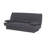 Banquette lit clic clac couchage Régulier  PORTO déhoussable Gris anthracite