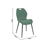 Chaise en tissu MULI coloris vert