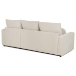 Canapé d'angle réversible convertible JADE 4 places Tissu Sable avec coffre de rangement