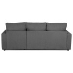 Canapé d'angle réversible convertible JADE 4 places Tissu Anthracite avec coffre de rangement