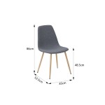 Chaise en tissu AUDE coloris gris