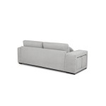 Canapé droit convertible CODY 3 places Tissu Gris clair