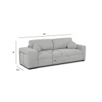 Canapé droit convertible CODY 3 places Tissu Gris clair