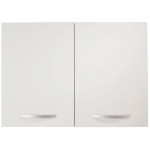 Meuble haut 80 cm 2 portes SPOON coloris blanc