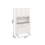 Buffet de cuisine SPOON coloris blanc