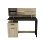 Bureau MALICIA 123 cm coloris Noir/Chêne kronberg