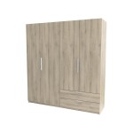 Armoire 4 porte(s) battante 2 tiroir(s) Glory 2 coloris Chêne kronberg largeur 178.1 cm