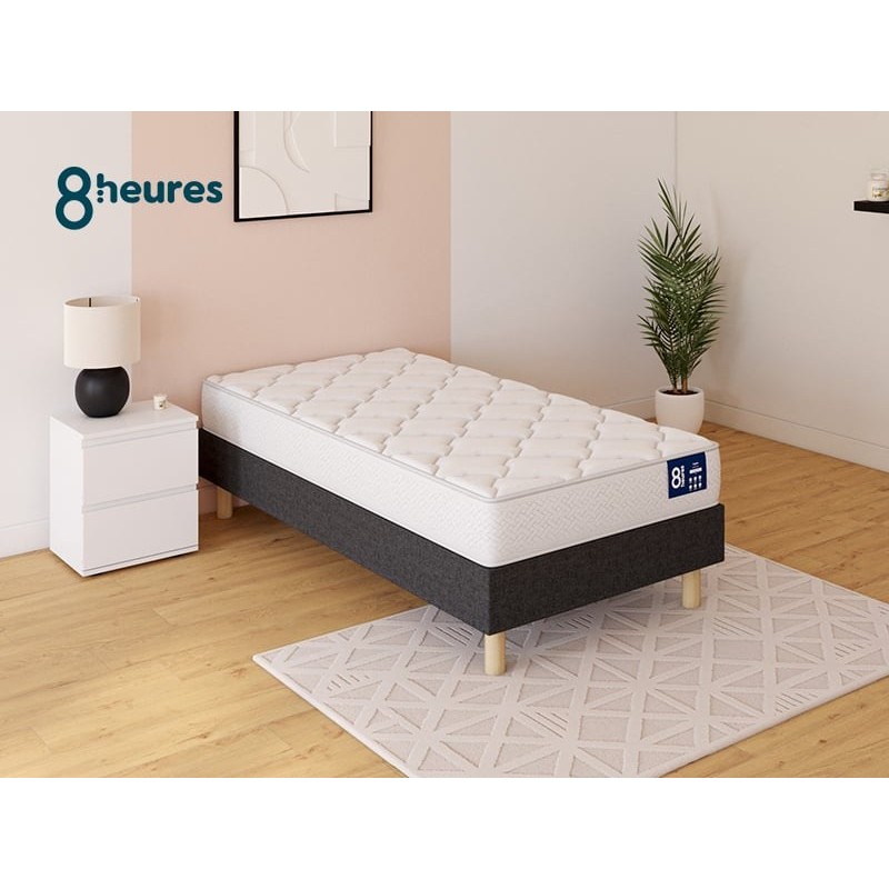 Matelas 90x190 cm 8 HEURES TAQUIN Mousse soutien Ferme épaisseur 20 cm