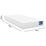 Matelas 90x190 cm 8 HEURES TAQUIN Mousse soutien Ferme épaisseur 20 cm