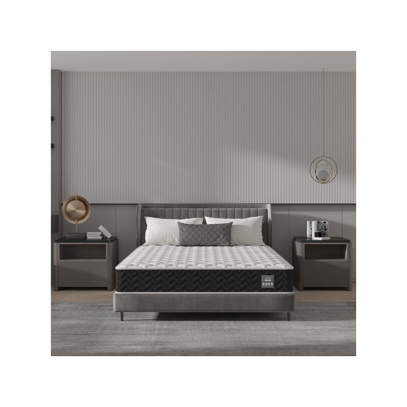 Matelas 140x190 cm - STARTING Ressorts ensachés + mousse soutien Ferme épaisseur 21 cm
