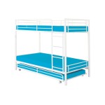 Lit superposé 90x190 cm  OLE coloris Blanc
