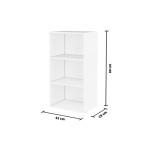 Bibliotheque coloris blanc 2 étagère(s) Cubik - 42 cm x 80 cm
