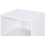 Bibliotheque coloris blanc 2 étagère(s) Cubik - 42 cm x 80 cm