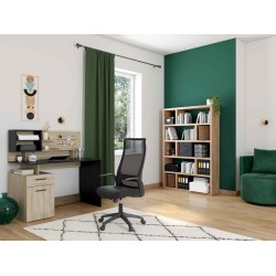 Bibliotheque coloris naturel 4 étagère(s) Honey - 29.5 cm x 173.5 cm