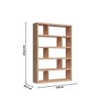 Bibliotheque coloris naturel 4 étagère(s) Honey - 29.5 cm x 173.5 cm