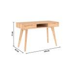 Bureau LOMOCO Gaspard 120 cm coloris Bois clair