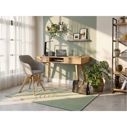 Bureau LOMOCO Gaspard 120 cm coloris Bois clair