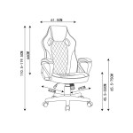 Fauteuil gaming Tanos avec assise réglable en hauteur