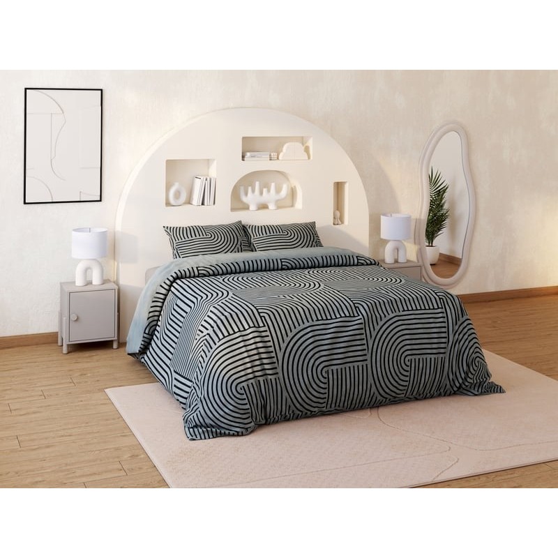 Parure de lit Housse+ 2 taies 240x220 cm COCON