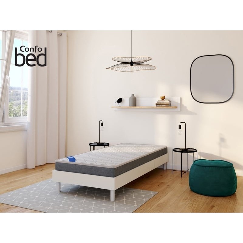 Matelas 90x200 cm CONFOBED OXA Mousse soutien Ferme épaisseur 15 cm