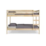 Lit superposé 90x190 cm  BIRDY coloris Bois