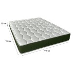Matelas 140x190 cm NIGHTITUDE LE VERDOYANT Ressorts + mémoire de forme soutien Ferme épaisseur 23 cm
