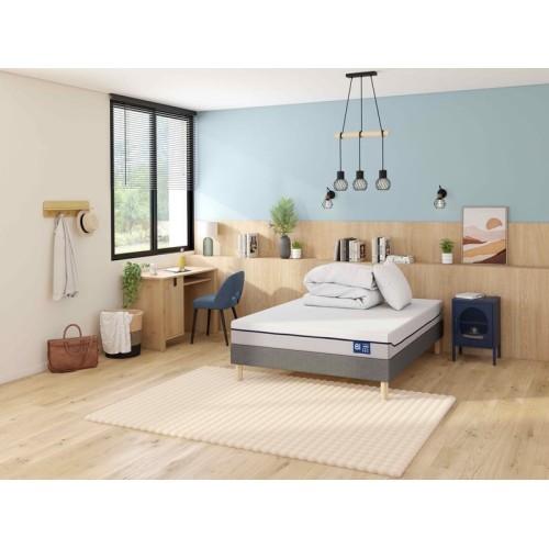 Matelas 140x190 cm 8 HEURES LE VAINQUEUR Mousse soutien Ferme épaisseur 20 cm