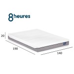 Matelas 140x190 cm 8 HEURES LE VAINQUEUR Mousse soutien Ferme épaisseur 20 cm