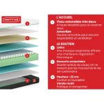 Matelas 90x190 cm NIGHTITUDE PISTACIO Ressorts + latex soutien Medium épaisseur 22 cm