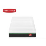 Matelas 90x190 cm NIGHTITUDE PISTACIO Ressorts + latex soutien Medium épaisseur 22 cm