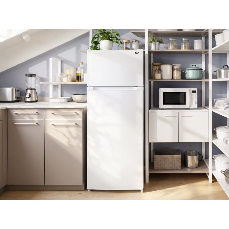 Refrigerateur 2 portes (congél en haut) froid Statique FAR DPG2025DW G - largeur 54 cm x hauteur 142.8 cm