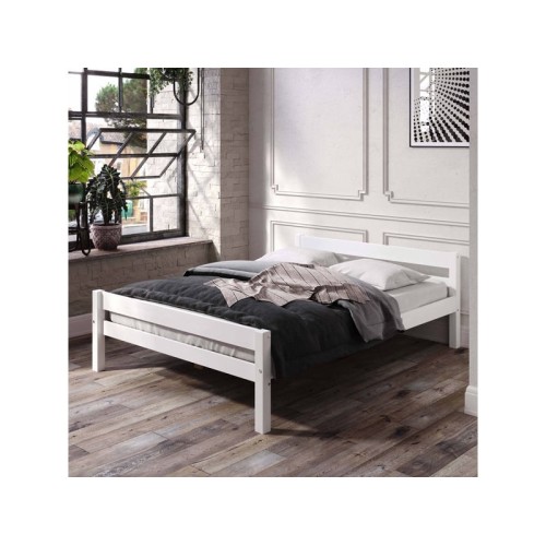 Lit 2 places 140x190 cm  ANDY W coloris Blanc