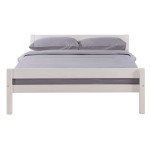 Lit 2 places 140x190 cm  ANDY W coloris Blanc