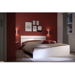 Lit 2 places 140x190 cm  PREMS coloris Blanc