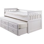 Lit gigogne 90x190 cm  CAPTAIN coloris Blanc