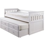 Lit gigogne 90x190 cm  CAPTAIN coloris Blanc