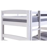 Lit superposé 90x200 cm  HARRY 5 coloris Blanc