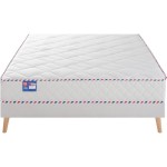 Matelas 140x190 cm MERINOS MAMAN COOL 2 Ressorts + mémoire de forme soutien Ferme épaisseur 21 cm