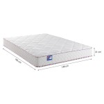 Matelas 140x190 cm MERINOS MAMAN COOL 2 Ressorts + mémoire de forme soutien Ferme épaisseur 21 cm
