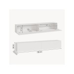 Meuble tv coloris blanc 180 cm  