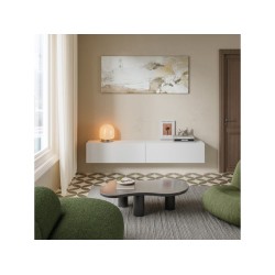 Meuble tv coloris blanc 180 cm  