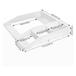 Plan à langer pour commode, table à langer, amovible, avec cloison, 80x74,5x13,5cm, blanc