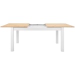 Table de séjour rectangulaire avec allonge bicolore CALAIS - 90 cmx160 cm- 215 cm