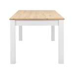 Table de séjour rectangulaire avec allonge bicolore CALAIS - 90 cmx160 cm- 215 cm