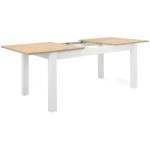 Table de séjour rectangulaire avec allonge bicolore CALAIS - 90 cmx160 cm- 215 cm