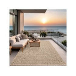 Tapis extérieur intérieur uni - nature - 160 x 230 cm - kansas